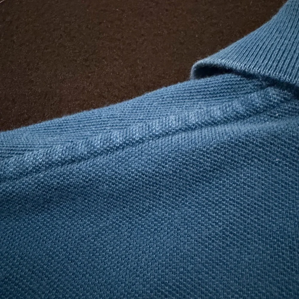 Polo Ralph Lauren Blue Long‎ Sleeve Cotton Classic Fit Gold Logo Mens XL
